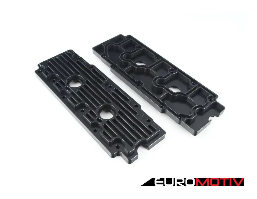 964 Billet Aluminum Lower Valve Cover Pair - Black