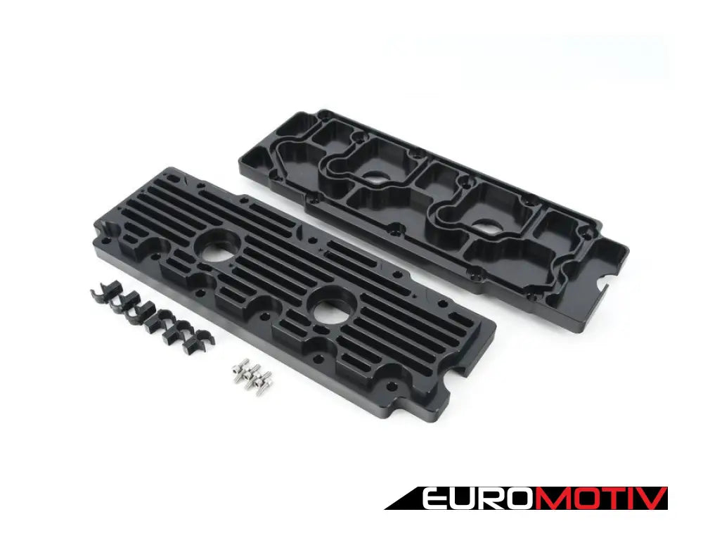 964 Billet Aluminum Lower Valve Cover Pair - Black