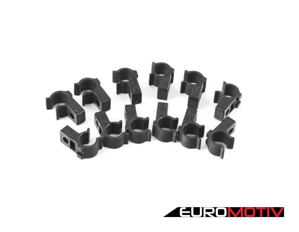 964 Billet Aluminum Lower Valve Cover Pair - Black With Brushed Fins