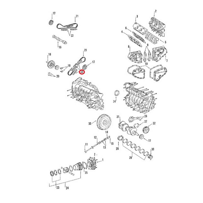 Porsche Timing Chain Guide Rail (Curved) 96410504302