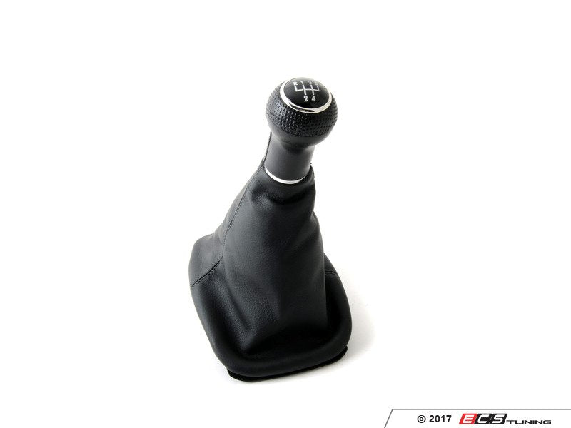 Shift Knob With Boot - Black Dimpled