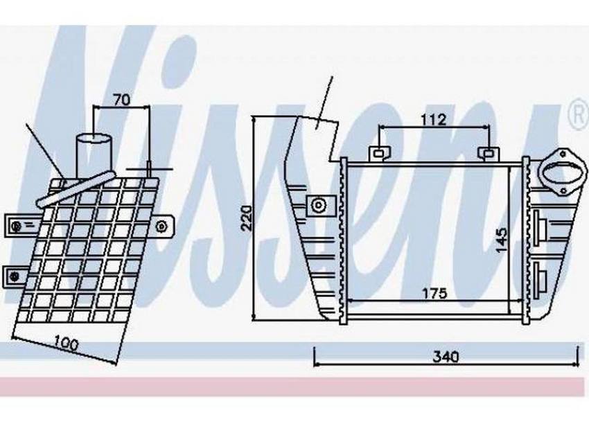 VW Intercooler 1H0145805B – Nissens 96795