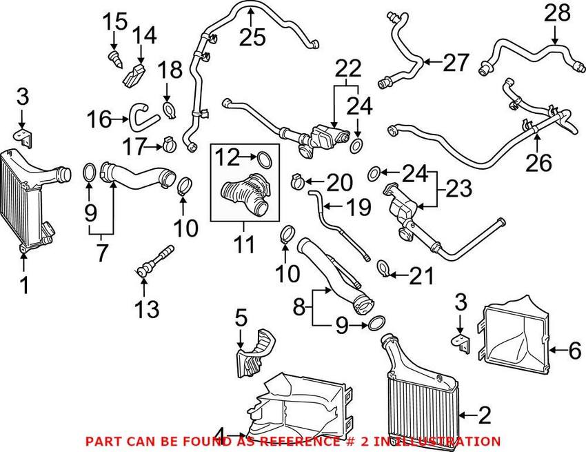 Porsche Intercooler 97011020961