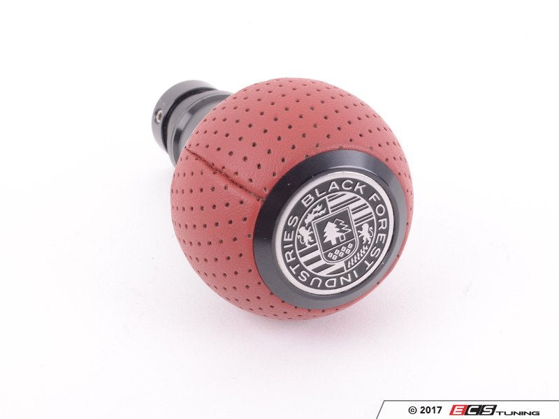 BFI Heavy Weight Shift Knob SCHWARZ - Magma Red Air Leather