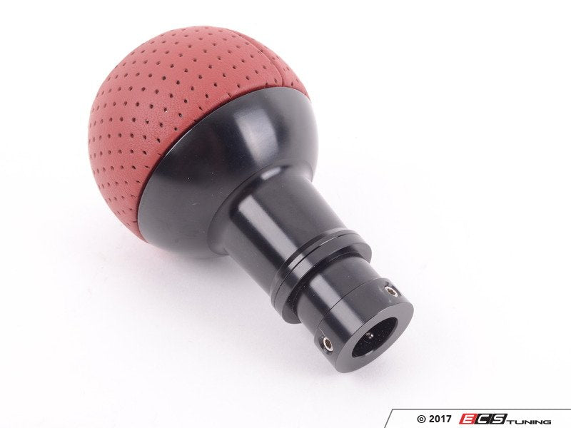 BFI Heavy Weight Shift Knob SCHWARZ - Magma Red Air Leather