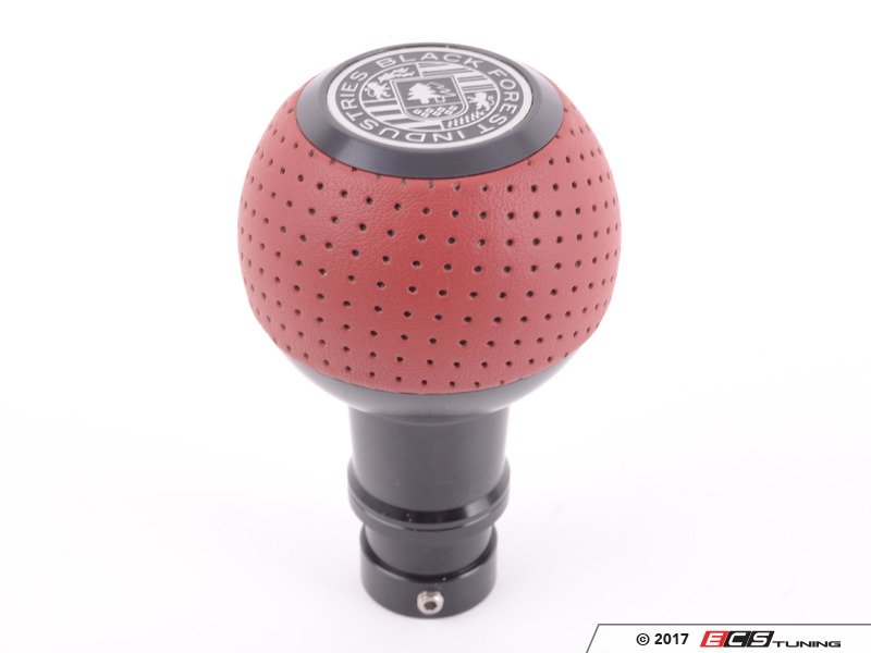 BFI Heavy Weight Shift Knob SCHWARZ - Magma Red Air Leather