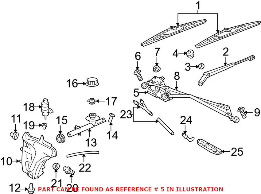 Porsche Windshield Wiper Motor 97062410503 – Genuine Porsche