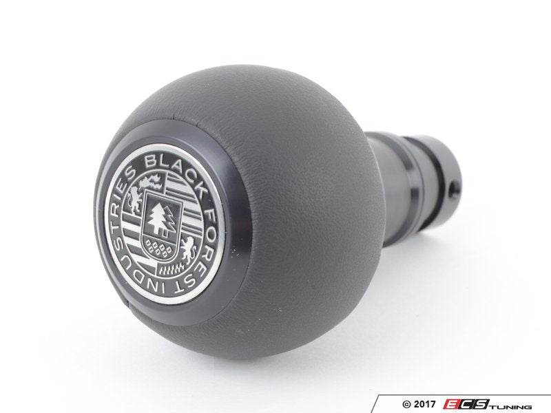 GS2 Heavy Weight Shift Knob -Black Anodized - Smooth Black Nappa Leather