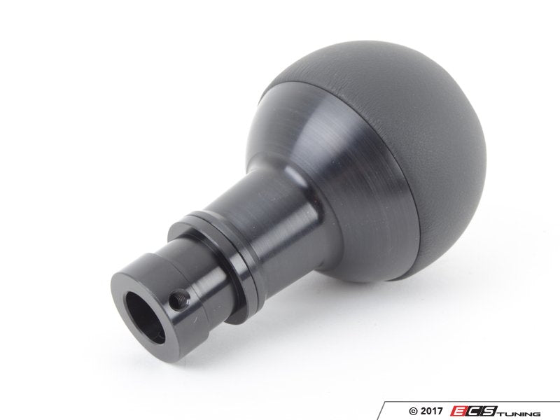 GS2 Heavy Weight Shift Knob -Black Anodized - Smooth Black Nappa Leather