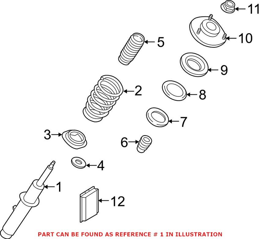 Suspension Strut – Front (Without Electronic Controlled Suspension) (Without Sport Suspension)