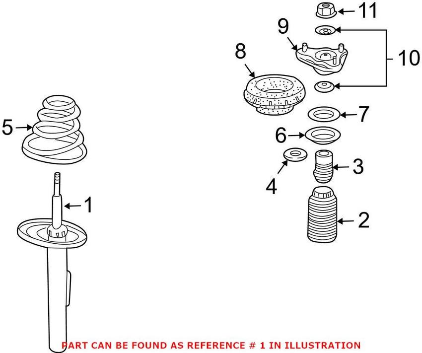 Porsche Strut Assembly – Front 98634304137