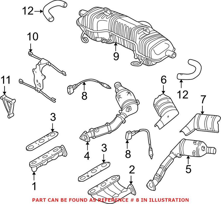 Porsche Oxygen Sensor – Front and Rear 98660612601