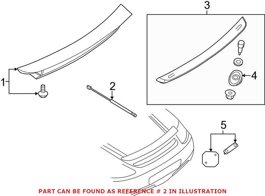 Porsche Hatch Lift Support 98751255107