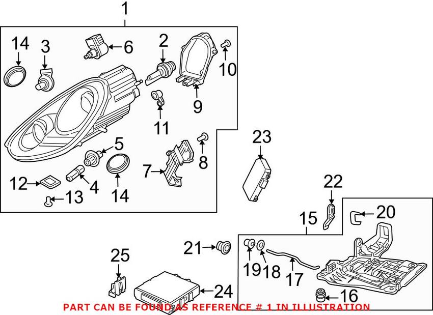 Headlight Assembly – Front Pasenger Side (With Xenon)