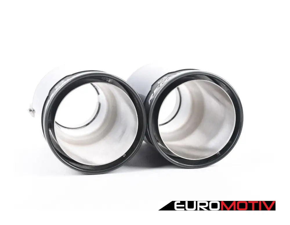 98Mm Straight-Cut Black Chrome Exhaust Tips - Set Of Four