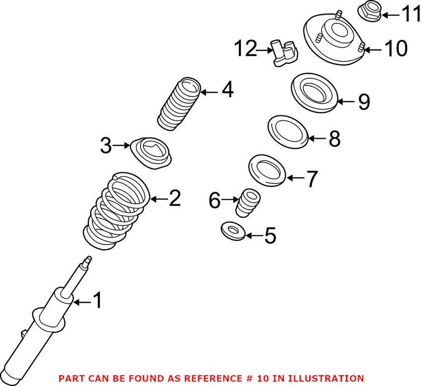 Porsche Strut Mount – Front 99134301502