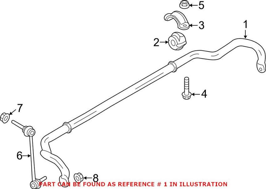 Porsche Sway Bar – Front (31mm) 99134370180