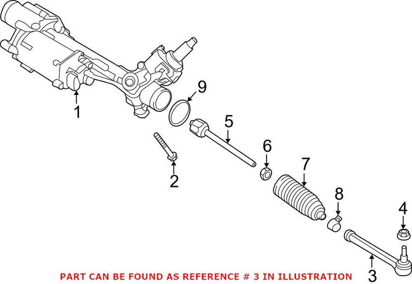 Porsche Tie Rod End – Front Outer 99134713100