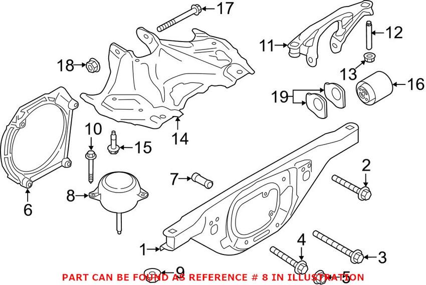 Porsche Engine Mount 99137505924 – Genuine Porsche