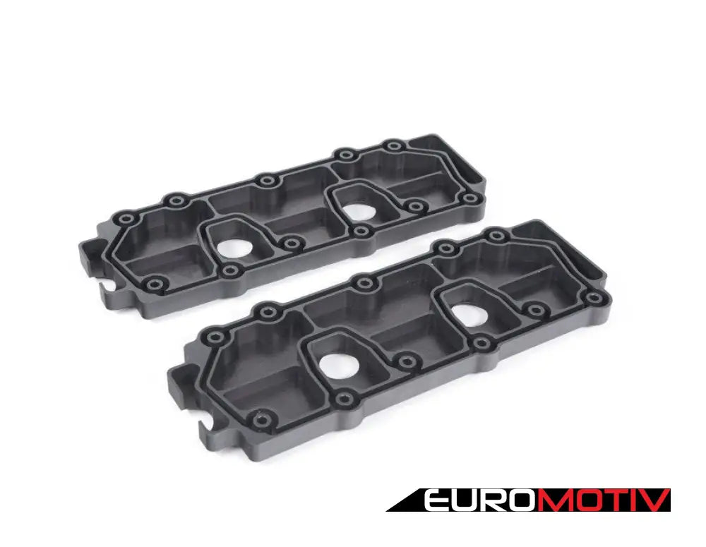 993 Billet Aluminum Lower Valve Cover Pair - Black / Brushed