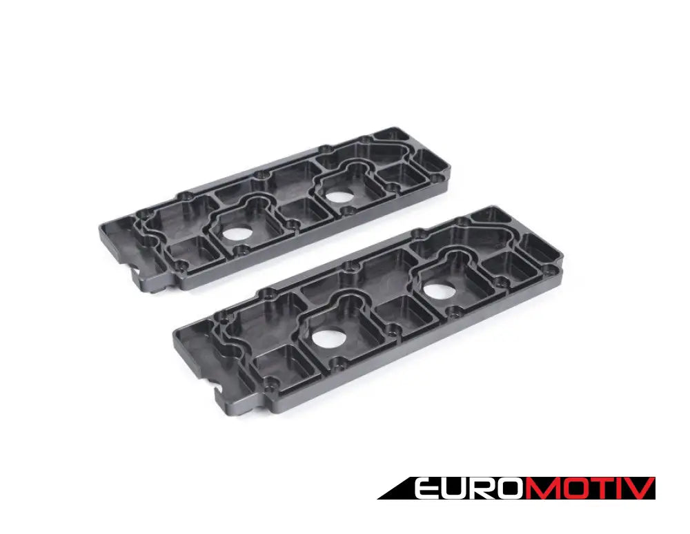 993 Billet Aluminum Upper Valve Cover Pair - Black / Brushed