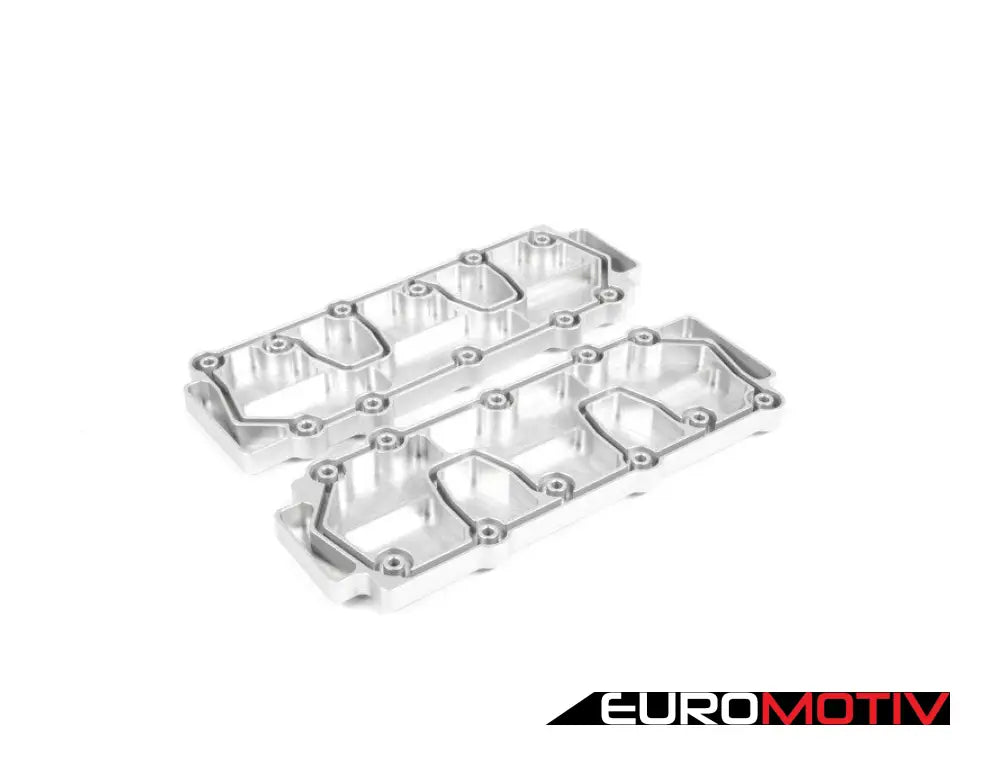 993 Turbo Billet Aluminum Lower Valve Cover Pair - Silver