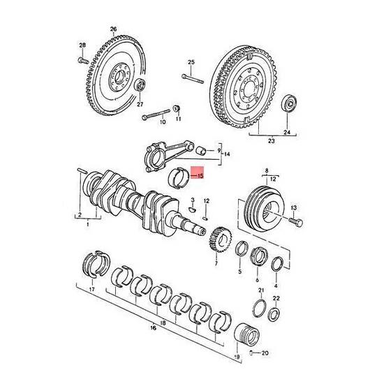 Porsche Rod Bearing (Piece) (Standard) 99310314715