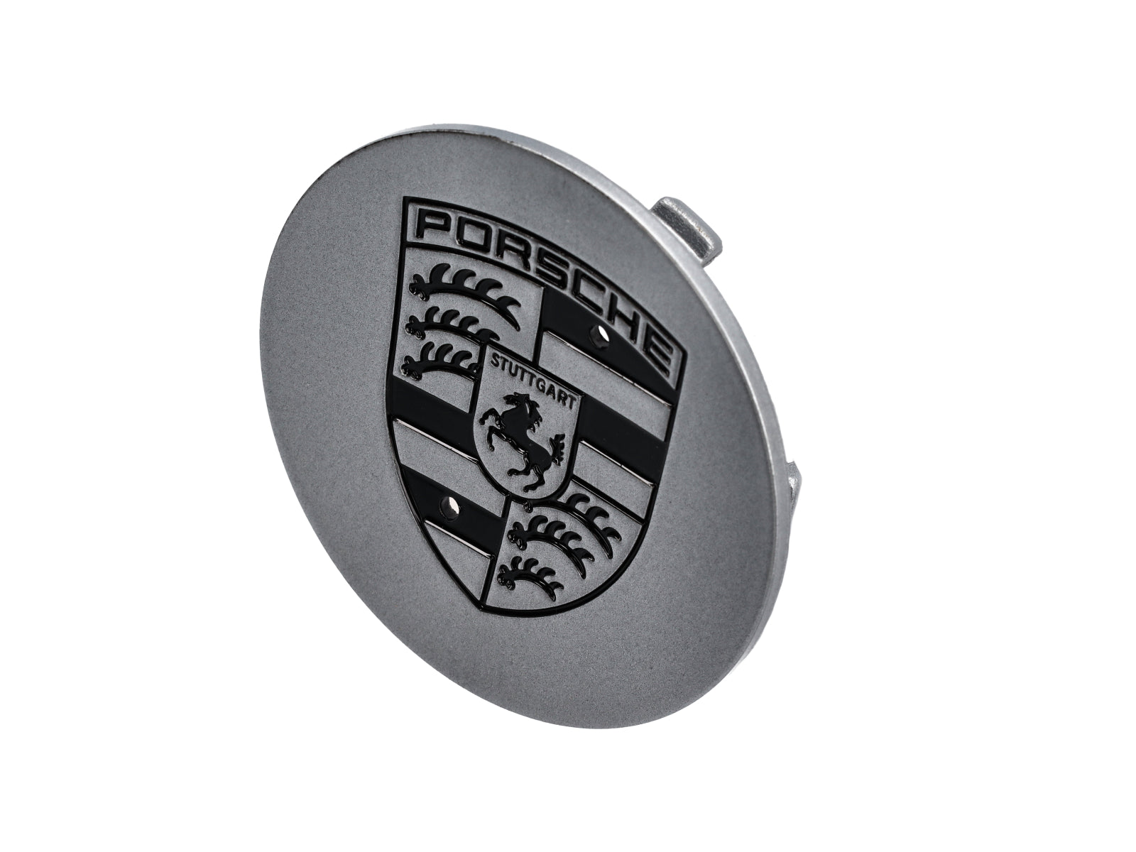 Silver Center Cap With Black Porsche Crest - Priced Each