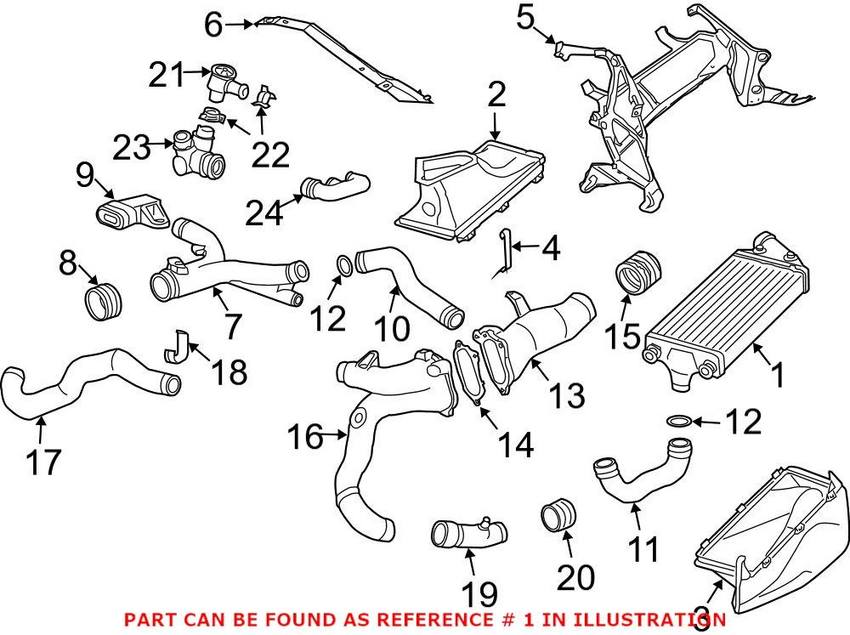 Porsche Intercooler 99611064071