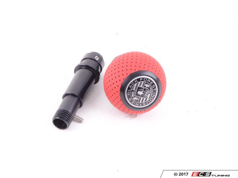 BFI Heavy Weight Shift Knob - Rosso Centaurus Leather / Black Anodized