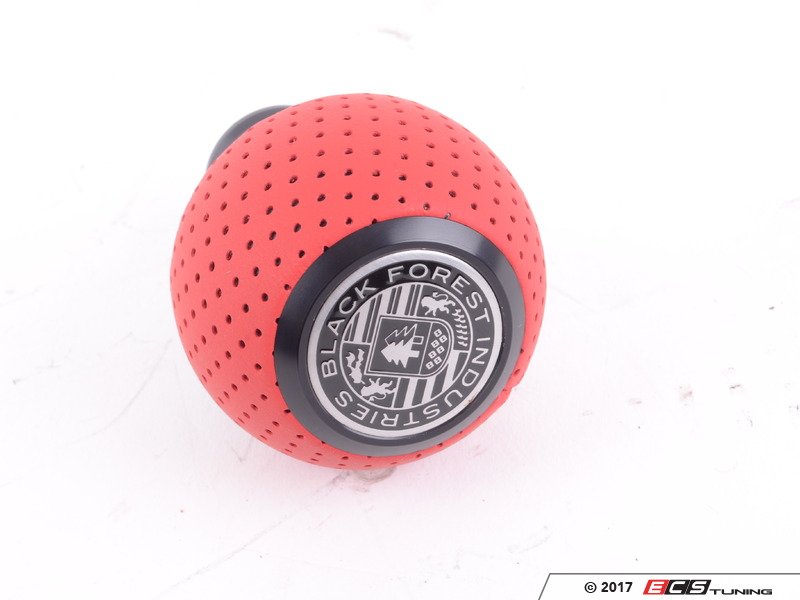 BFI Heavy Weight Shift Knob - Rosso Centaurus Leather / Black Anodized