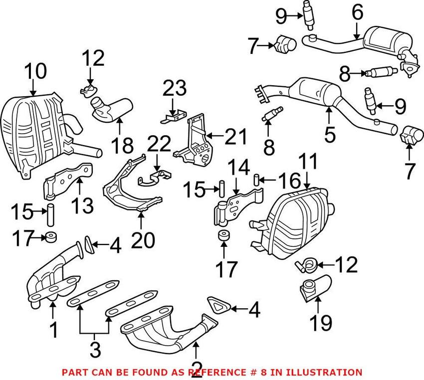 Porsche Oxygen Sensor – Front 99660616801