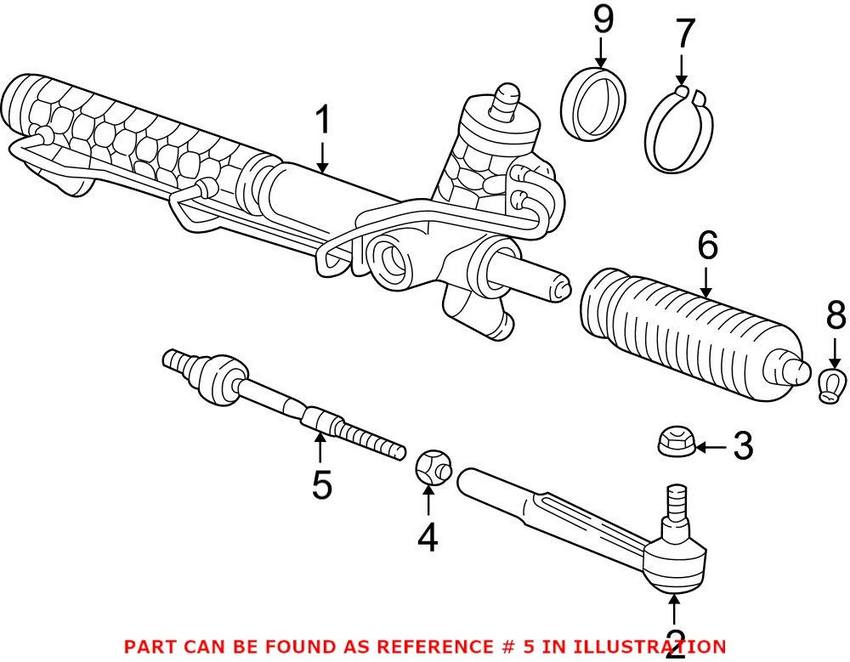 Porsche Tie Rod – Front Inner 99734732201