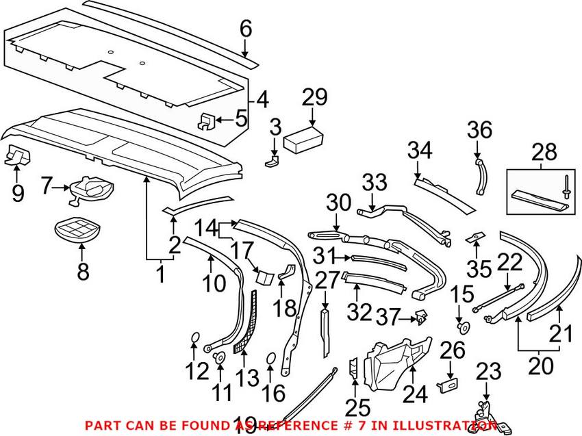 Porsche Convertible Top Latch 99756111702 – Genuine Porsche