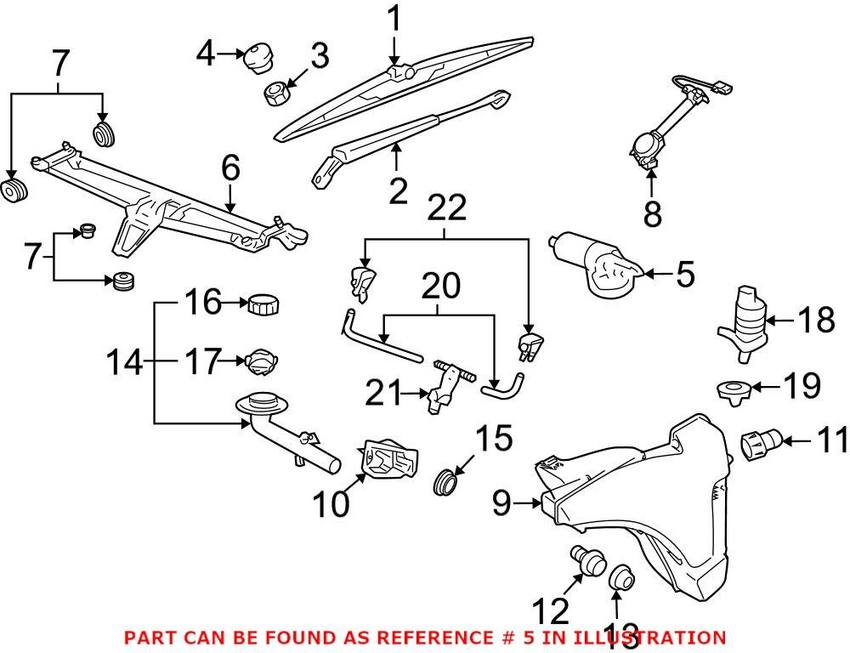 Porsche Windshield Wiper Motor 99762410501