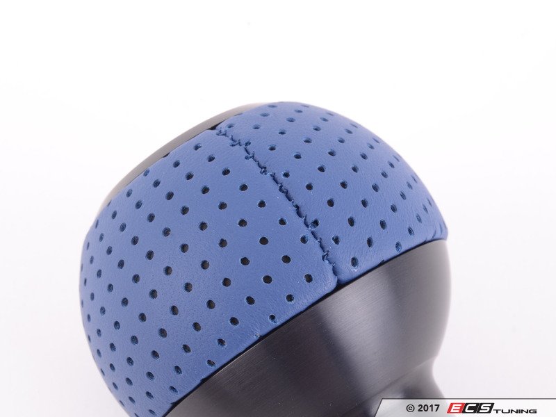 GS2 Heavy Weight Shift Knob - Maritime Blue Leather/Black Anodized