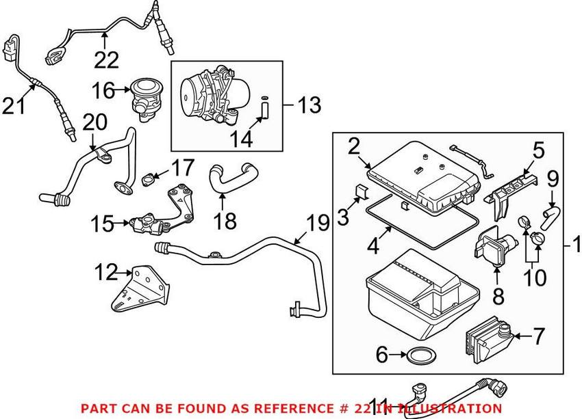 Porsche Oxygen Sensor – Rear 9A160612400