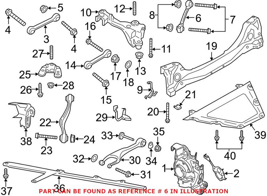 Suspension Control Arm – Rear Upper (Center) (With Bushings)