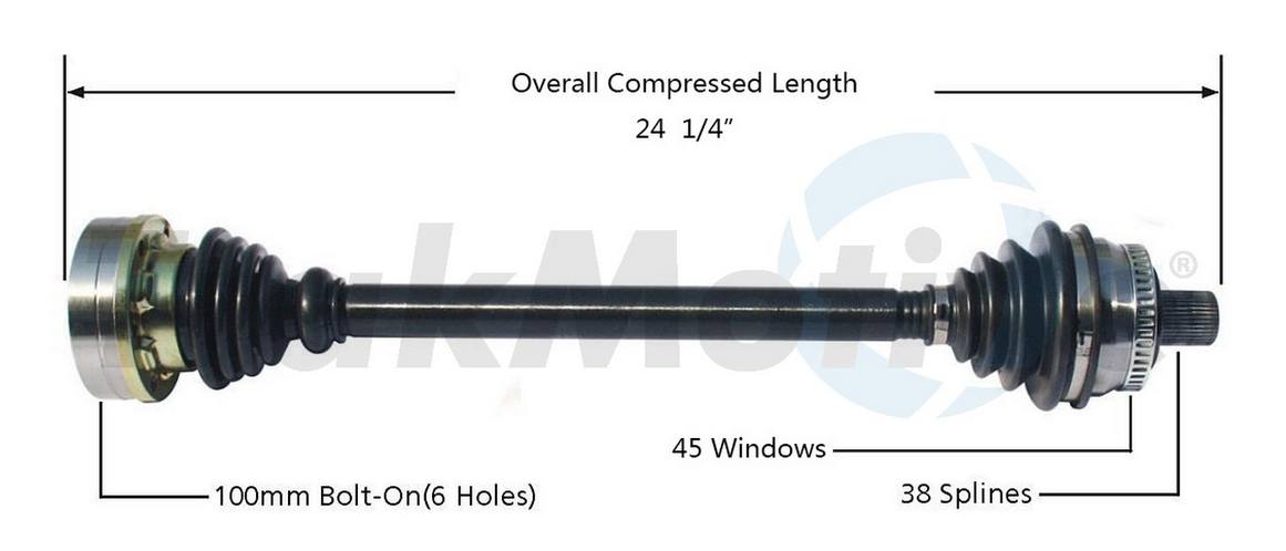 Audi CV Axle Shaft – Front Driver Side – Aftermarket AD8061