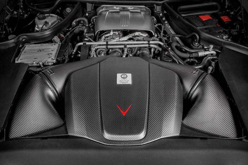 Eventuri Mercedes C190 R190 AMG GT 2DR GT / GTS / GTR Black Carbon Intake + Engine Cover - Matte