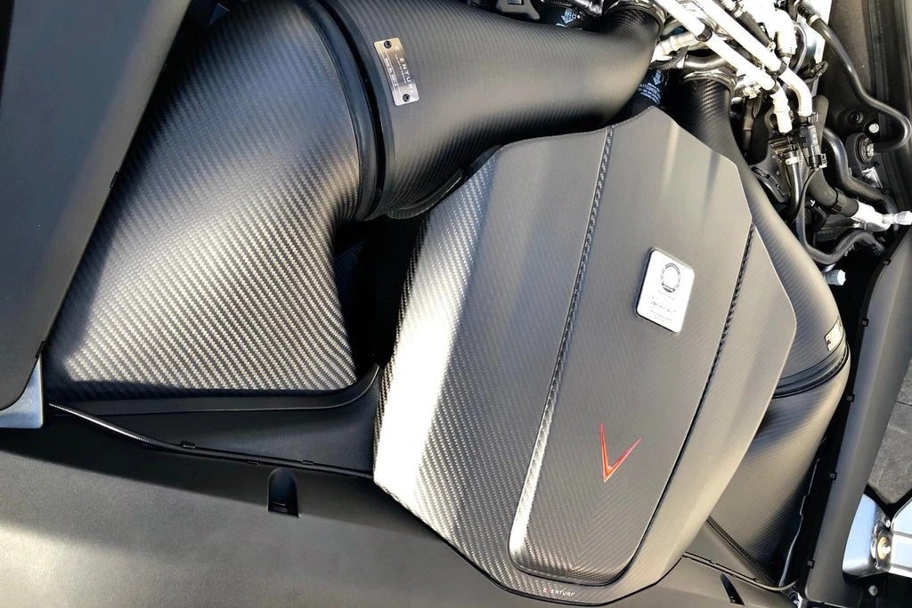 Eventuri Mercedes C190 R190 AMG GT 2DR GT / GTS / GTR Black Carbon Intake + Engine Cover - Matte