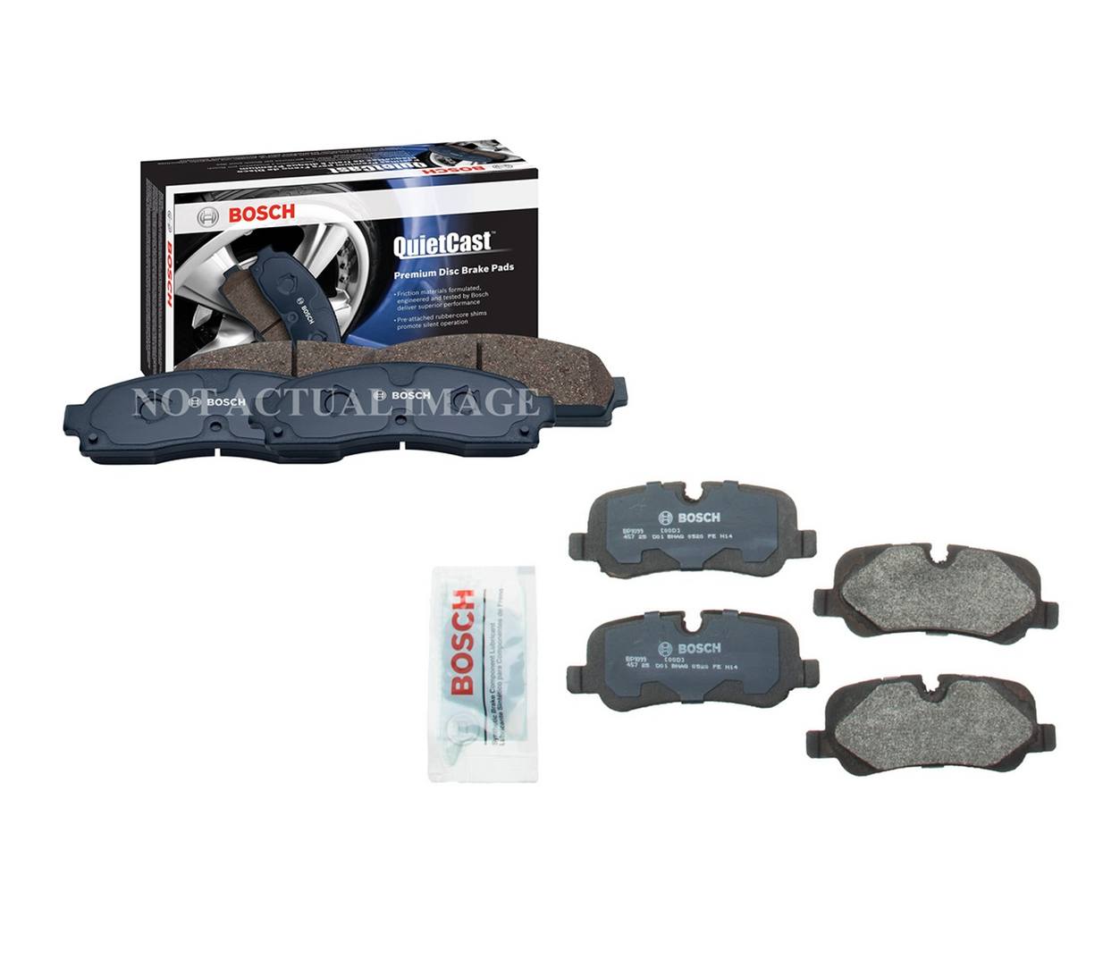 Audi Disc Brake Pad Set Kit – Front and Rear (Semi-Metallic) 4H0698151H