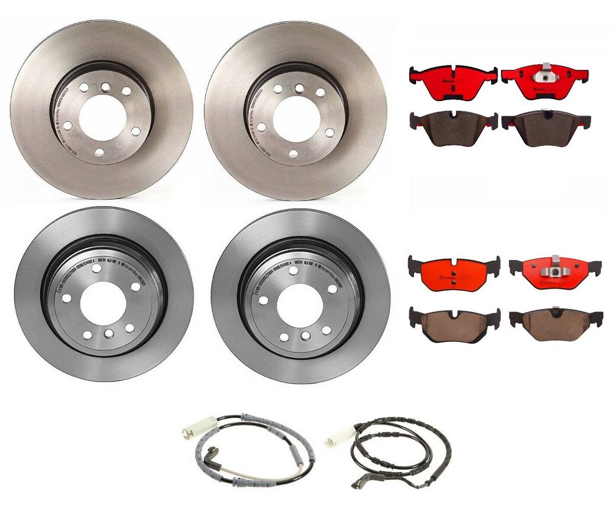 BMW Disc Brake Pad and Rotor Kit – Front and Rear (312mm/300mm) (Ceramic) 34116855692