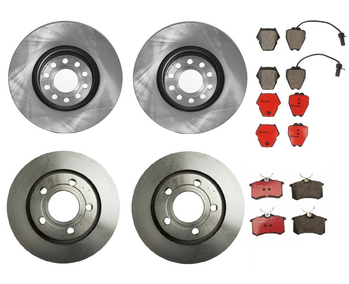 Audi Disc Brake Pad and Rotor Kit – Front and Rear (323mm/269mm) (Ceramic) 4D0615301A