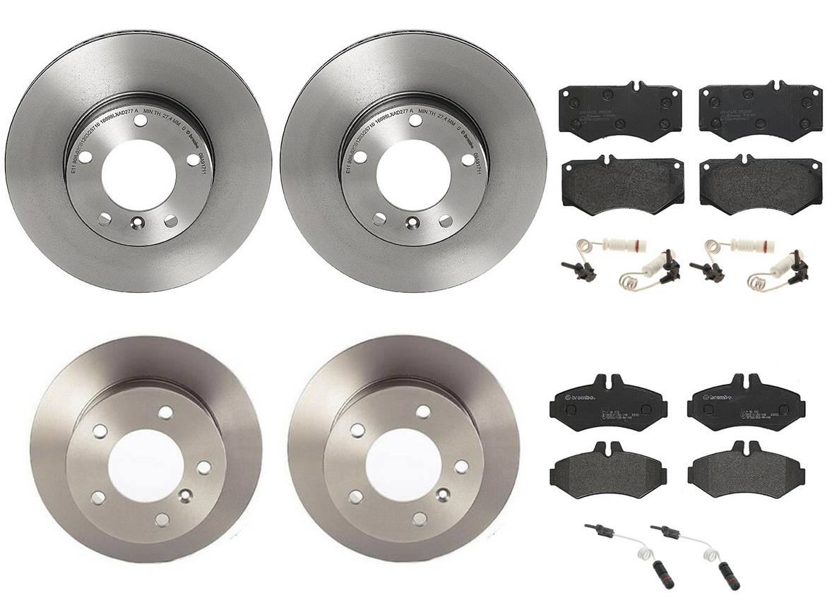 Mercedes-Benz Disc Brake Pad and Rotor Kit – Front and Rear (315mm/272mm) (Low-Met) 463 421 03 12