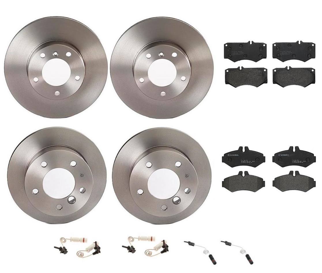 Mercedes-Benz Disc Brake Pad and Rotor Kit – Front and Rear (315mm/272mm) (Low-Met) 463 421 03 12