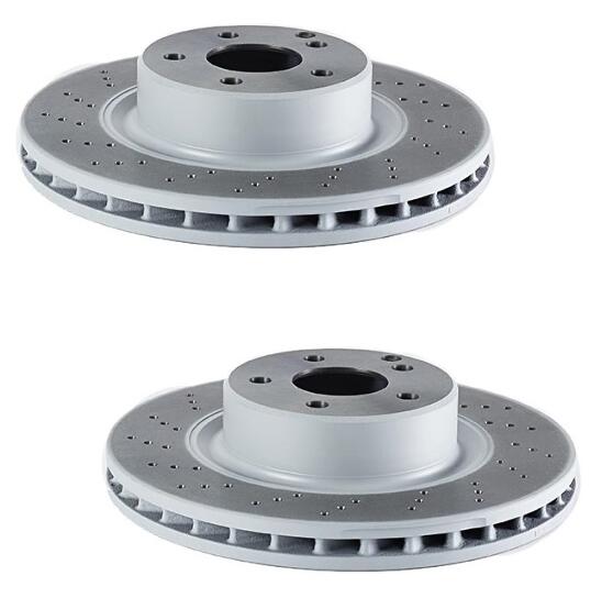 Mercedes Brakes Kit – Pads & Rotors Front and Rear (330mm/300mm) (Low-Met) 220423021264 – Brembo 1637590KIT