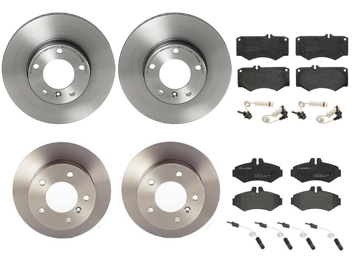 Mercedes-Benz Disc Brake Pad and Rotor Kit – Front and Rear (315mm/272mm) (Low-Met) 463 421 03 12