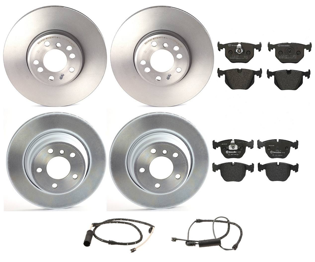 BMW Disc Brake Pad and Rotor Kit – Front and Rear (332mm/324mm) (Low-Met) 34 11 6 766 036