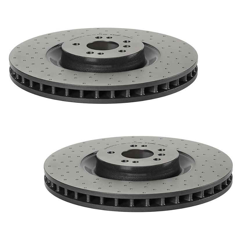 Mercedes Brakes Kit – Pads & Rotors Front and Rear (390mm/365mm) (Ceramic) 164421071264 – Brembo 2899183KIT